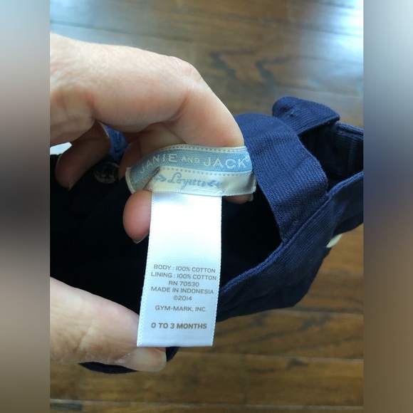 Janie and Jack Layette Boys 0-3 Months Navy Blue Corduroy Overall Formal Shorts - Picture 4 of 6